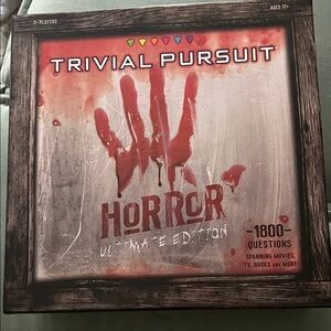 Trivial Pursuit Horror Ultimate Edition Board Game - Red and Black